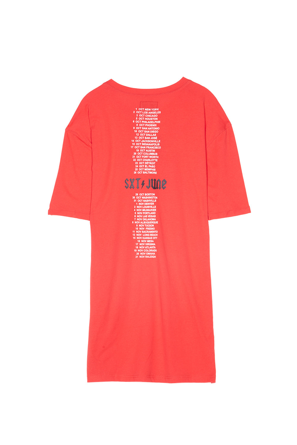 Sixth June - Robe t-shirt Monsters Tour rouge