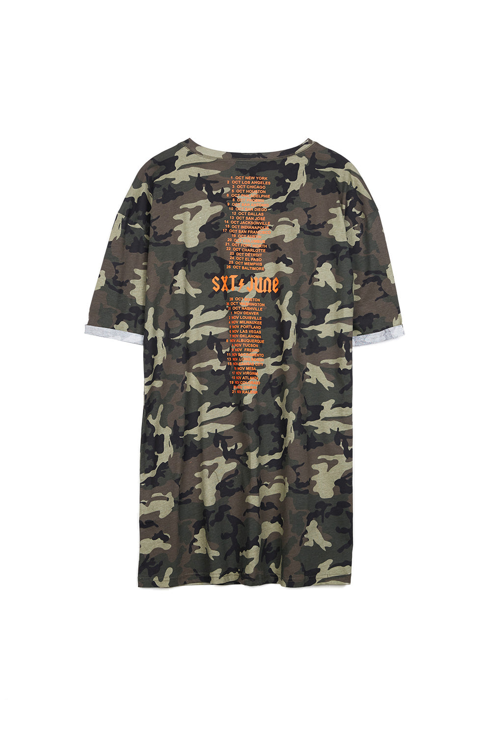 Sixth June - Robe t-shirt Monsters Tour camouflage