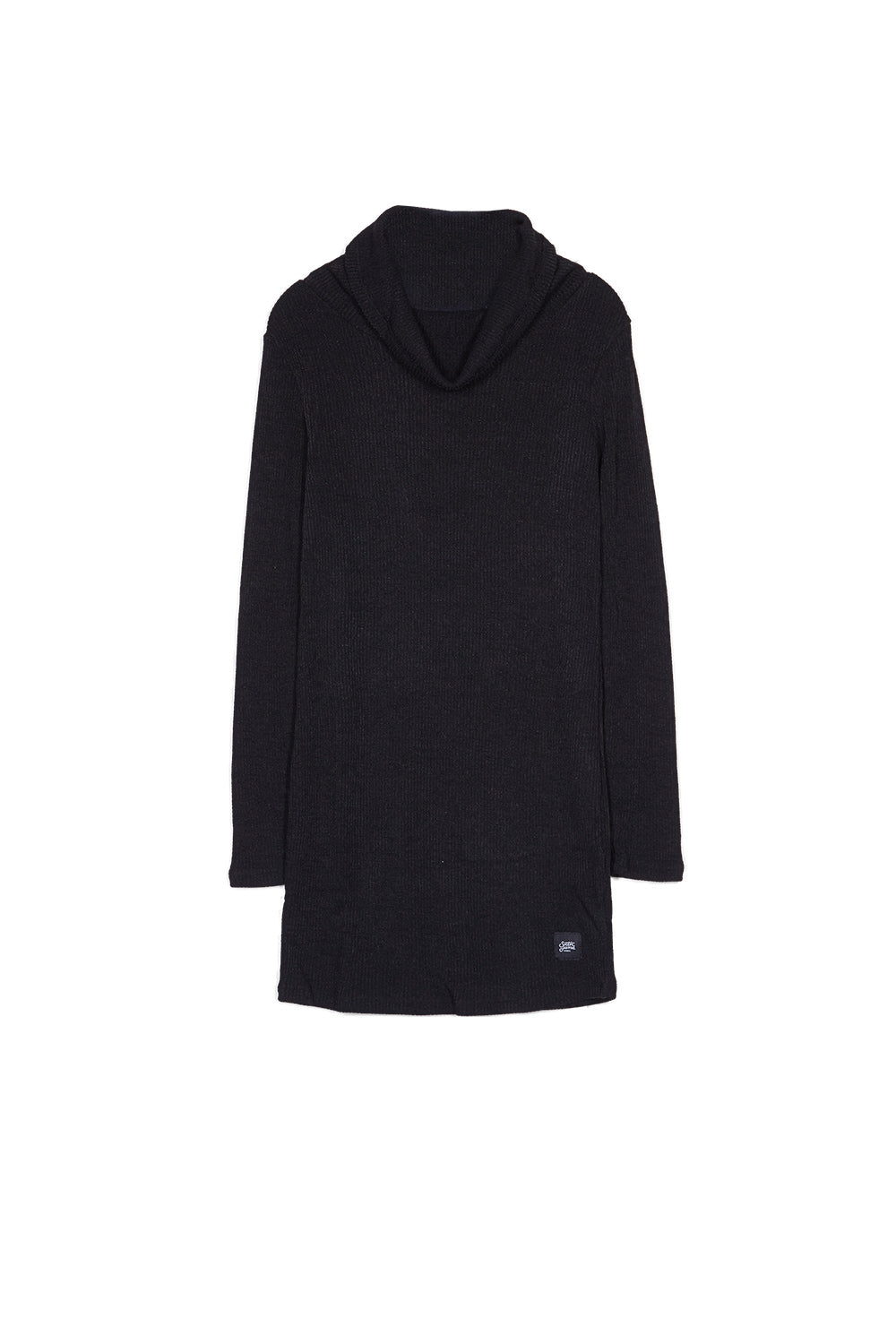 Sixth June - Robe côtelée col tombant noir