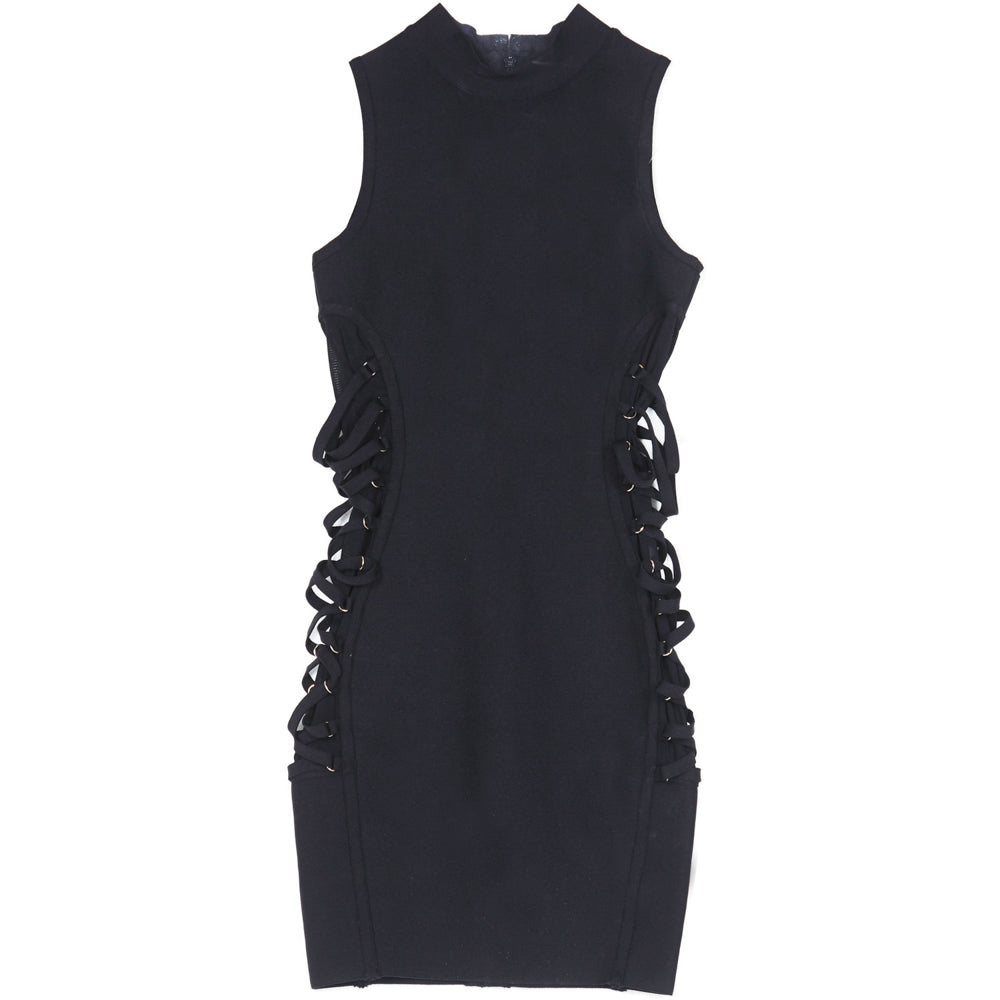 Sixth June - Robe soirée laçage côtés noir