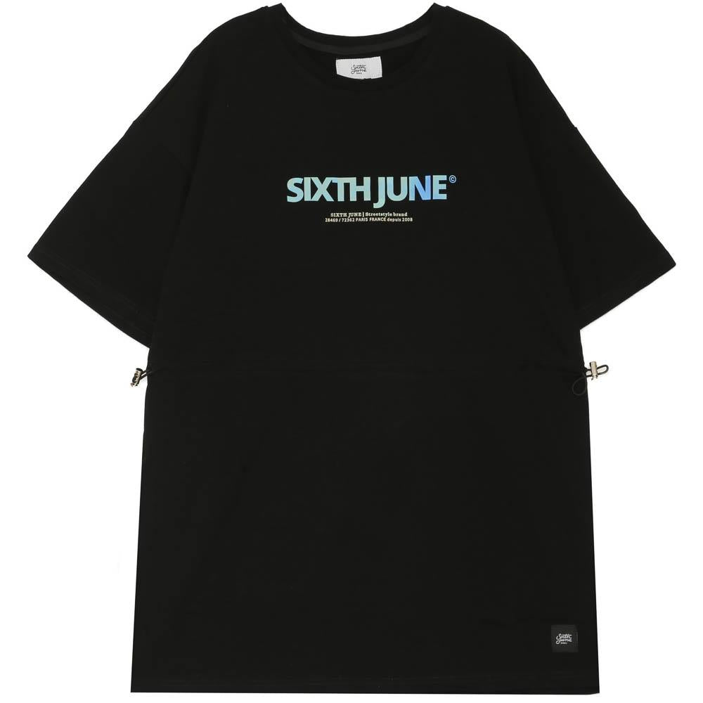 Sixth June - Robe courte élastique imprimé noir