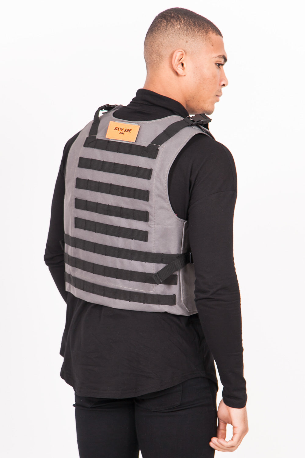 Sixth June - Veste tactique toile clip gris