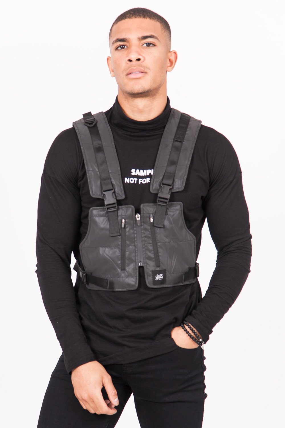 Gilet tactique léger réfléchissant noir