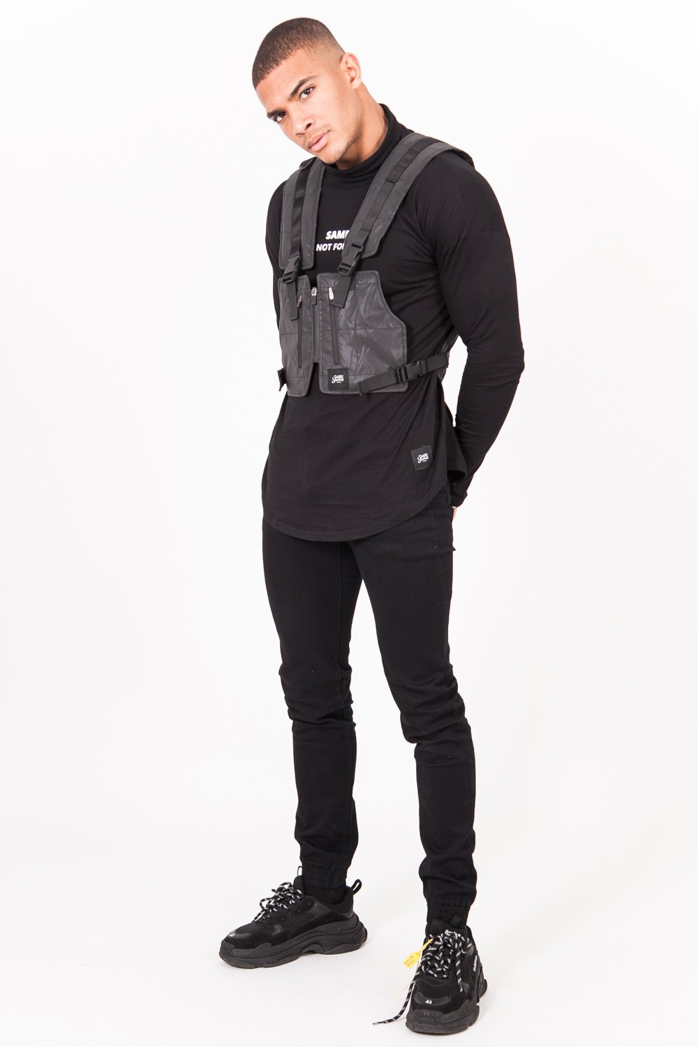 Gilet tactique léger réfléchissant noir