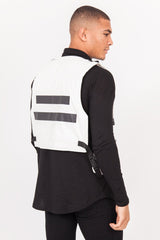 Light Reflective Tactical Vest White Black