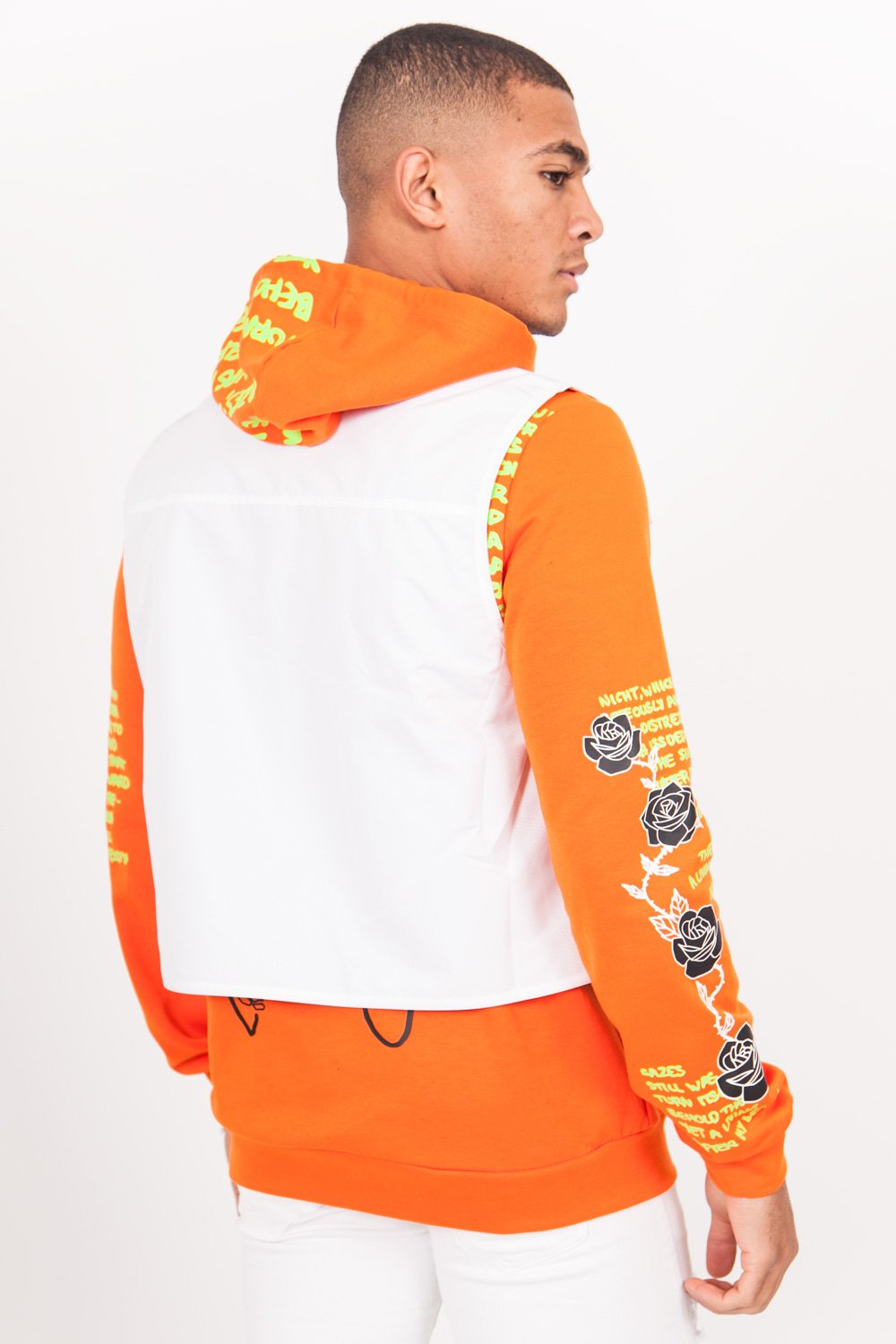 Short Multiple Pockets Vest White