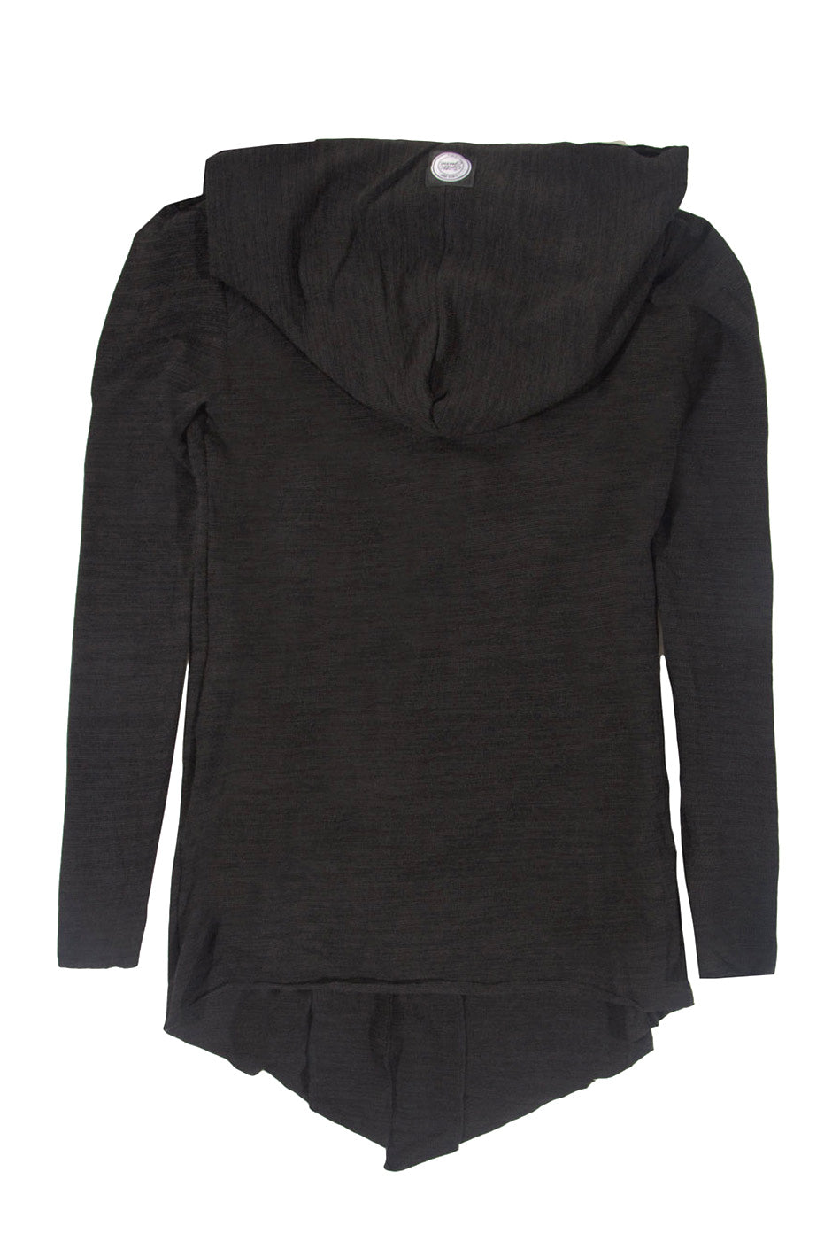 Sixth June - Gilet long capuche chiné noir 421CV