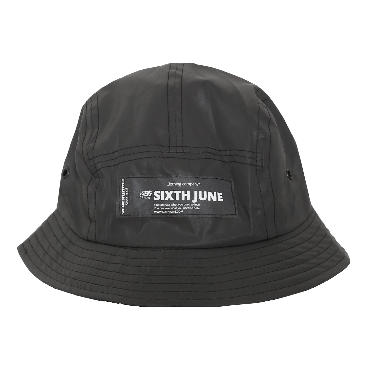 Sixth June - Bob réfléchissant patch logo noir