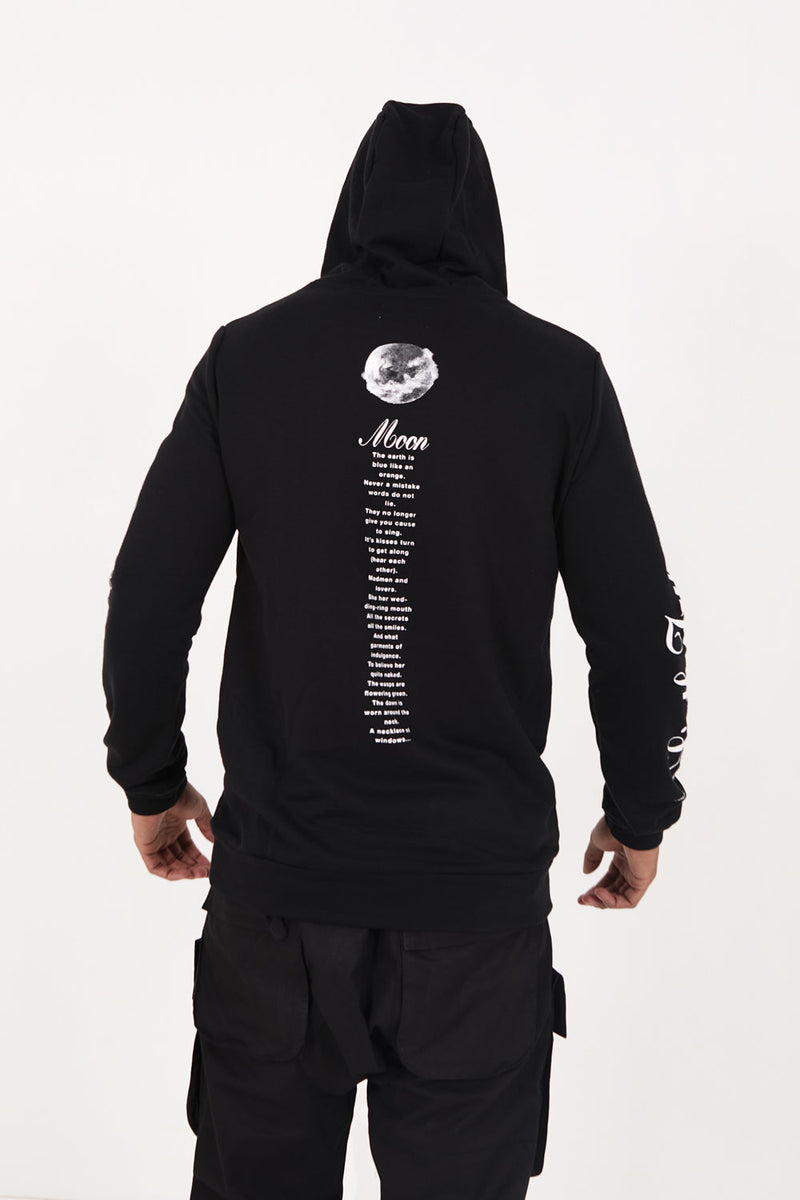 Sixth June - Sweat capuche Moon Earth collection Noir