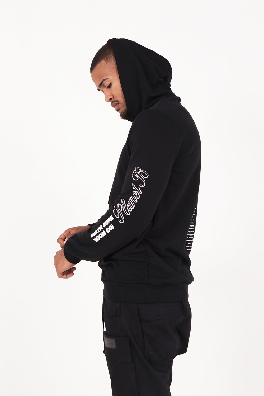 Sixth June - Sweat capuche Moon Earth collection Noir