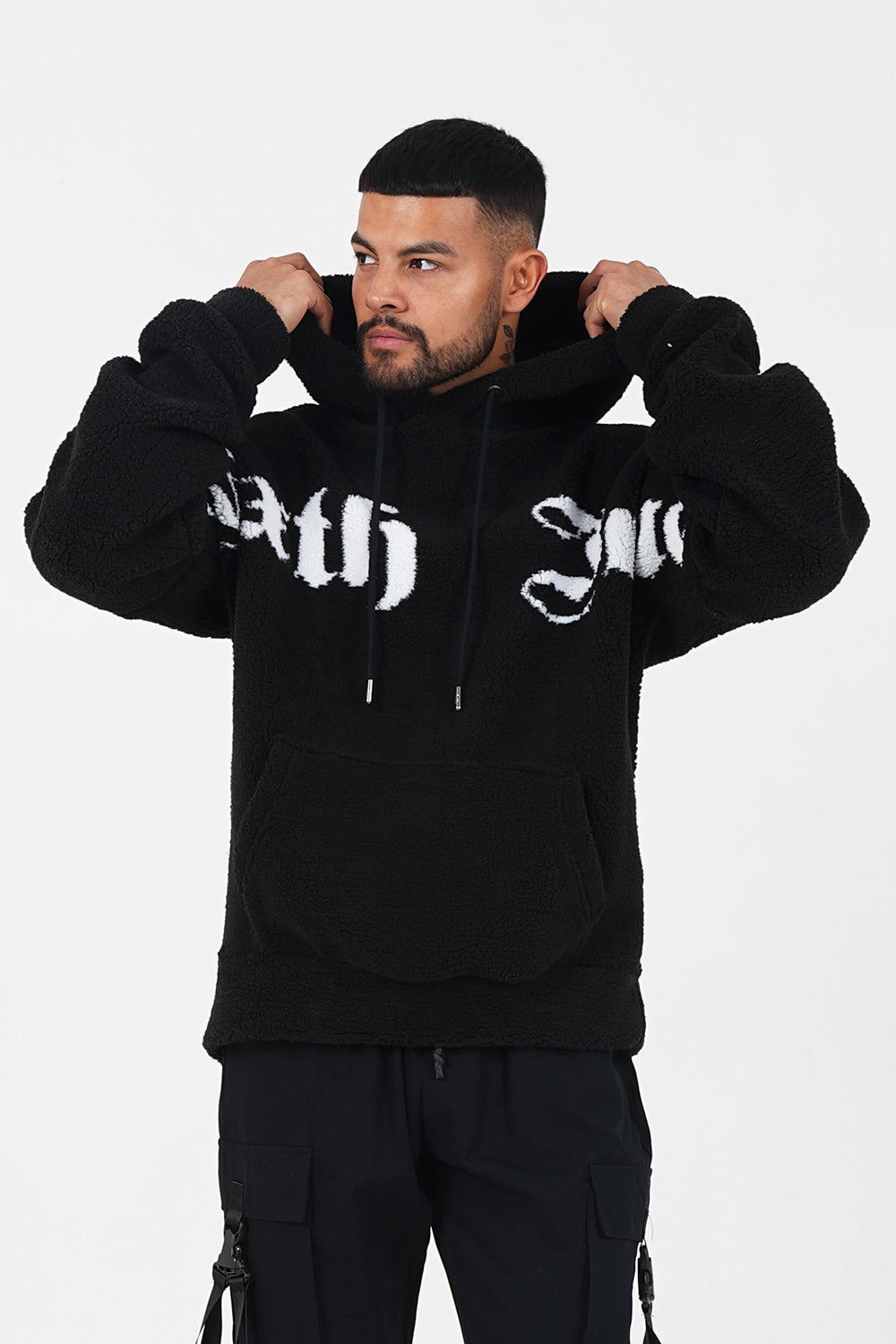 Sixth June - Sweat capuche sherpa oversized Noir