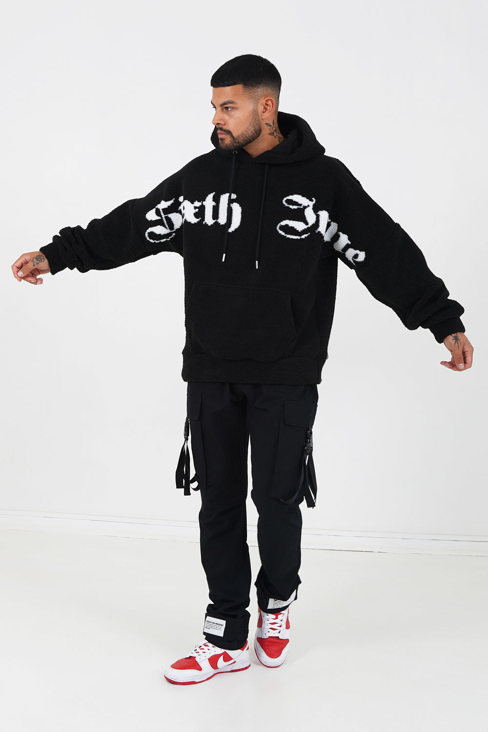 Sixth June - Sweat capuche sherpa oversized Noir