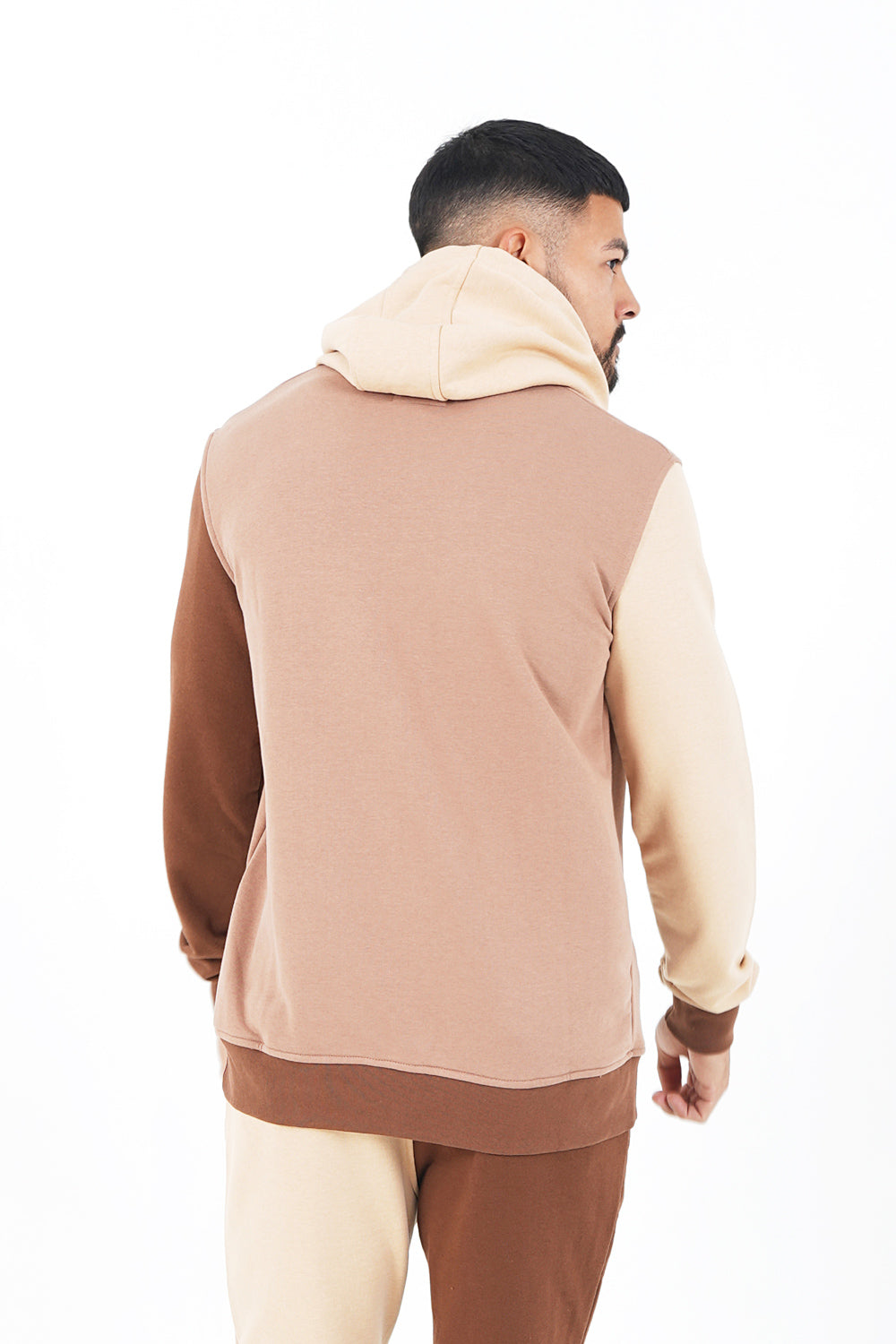 Sixth June - Sweat capuche tricolore logo Marron