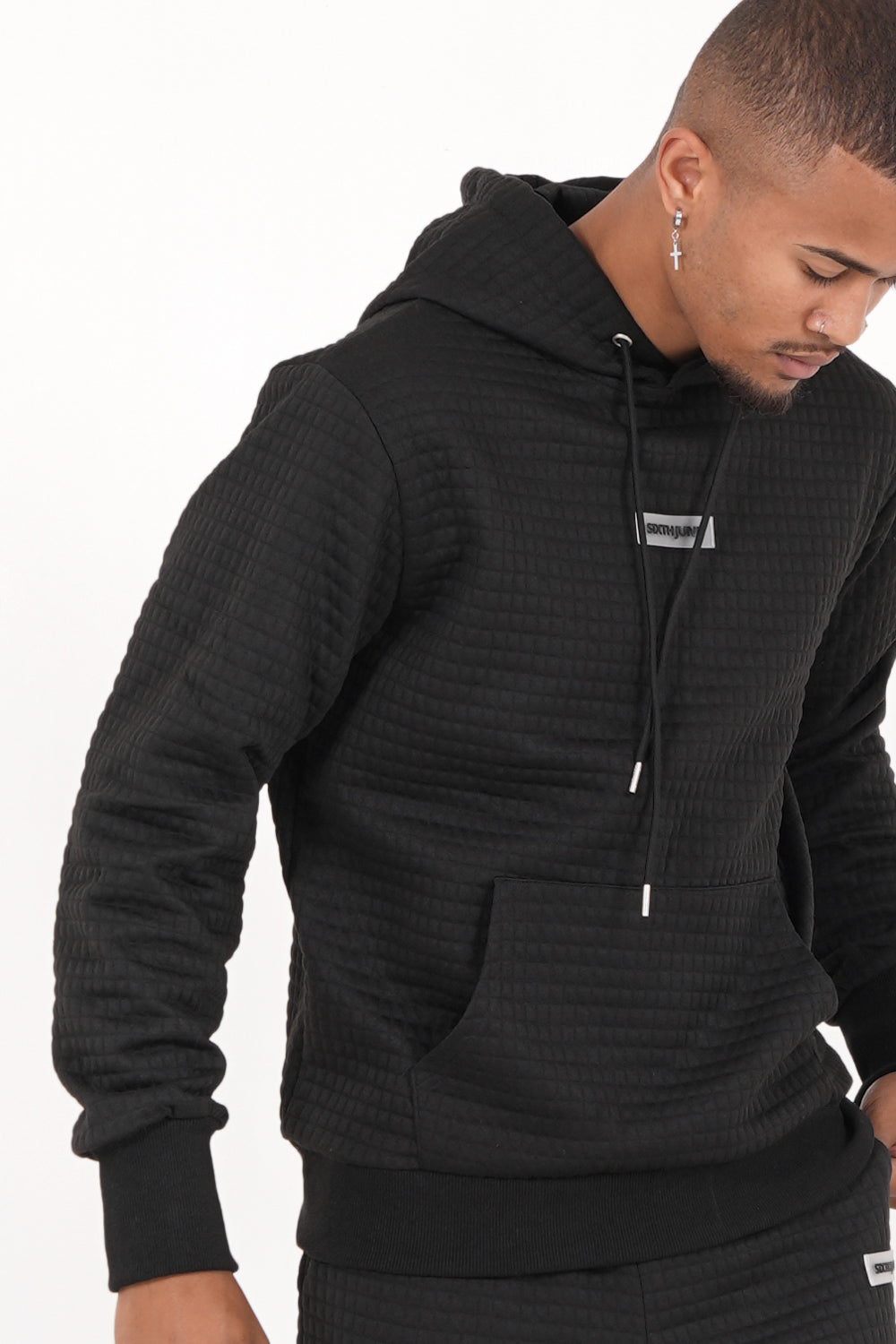 Sixth June - Sweat capuche gaufré Noir