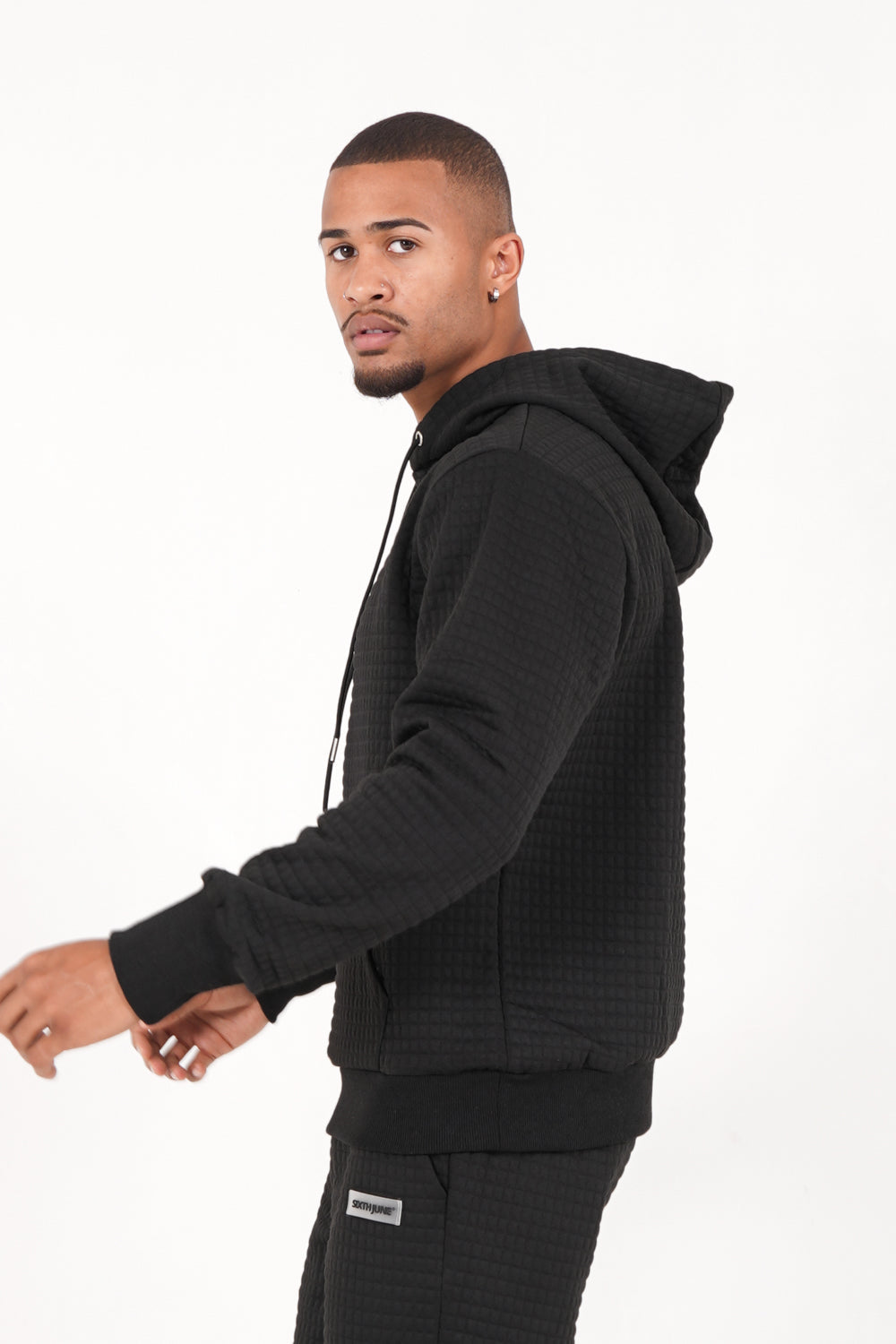 Sixth June - Sweat capuche gaufré Noir