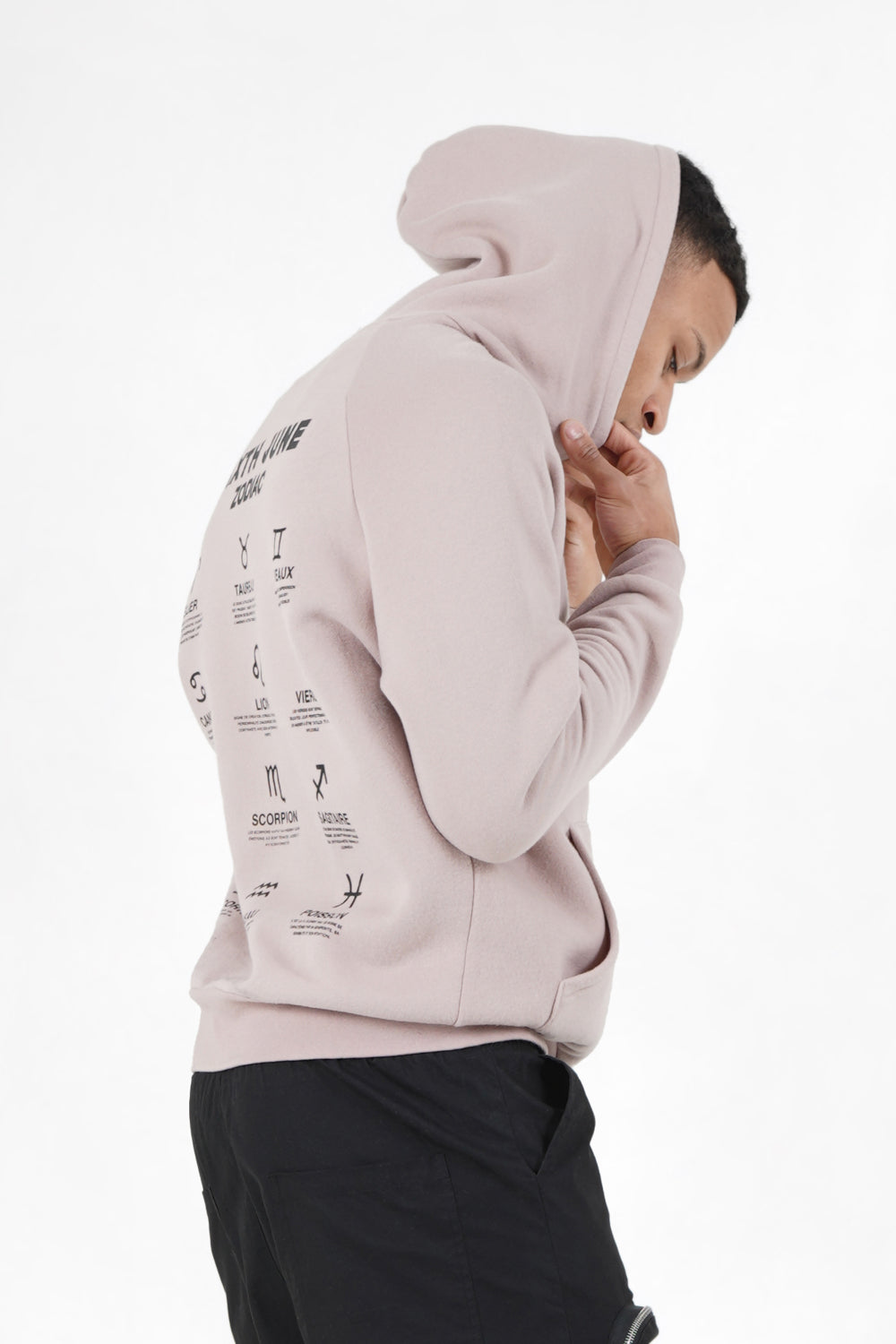 Sixth June - Sweat capuche signes zodiaque Rose clair