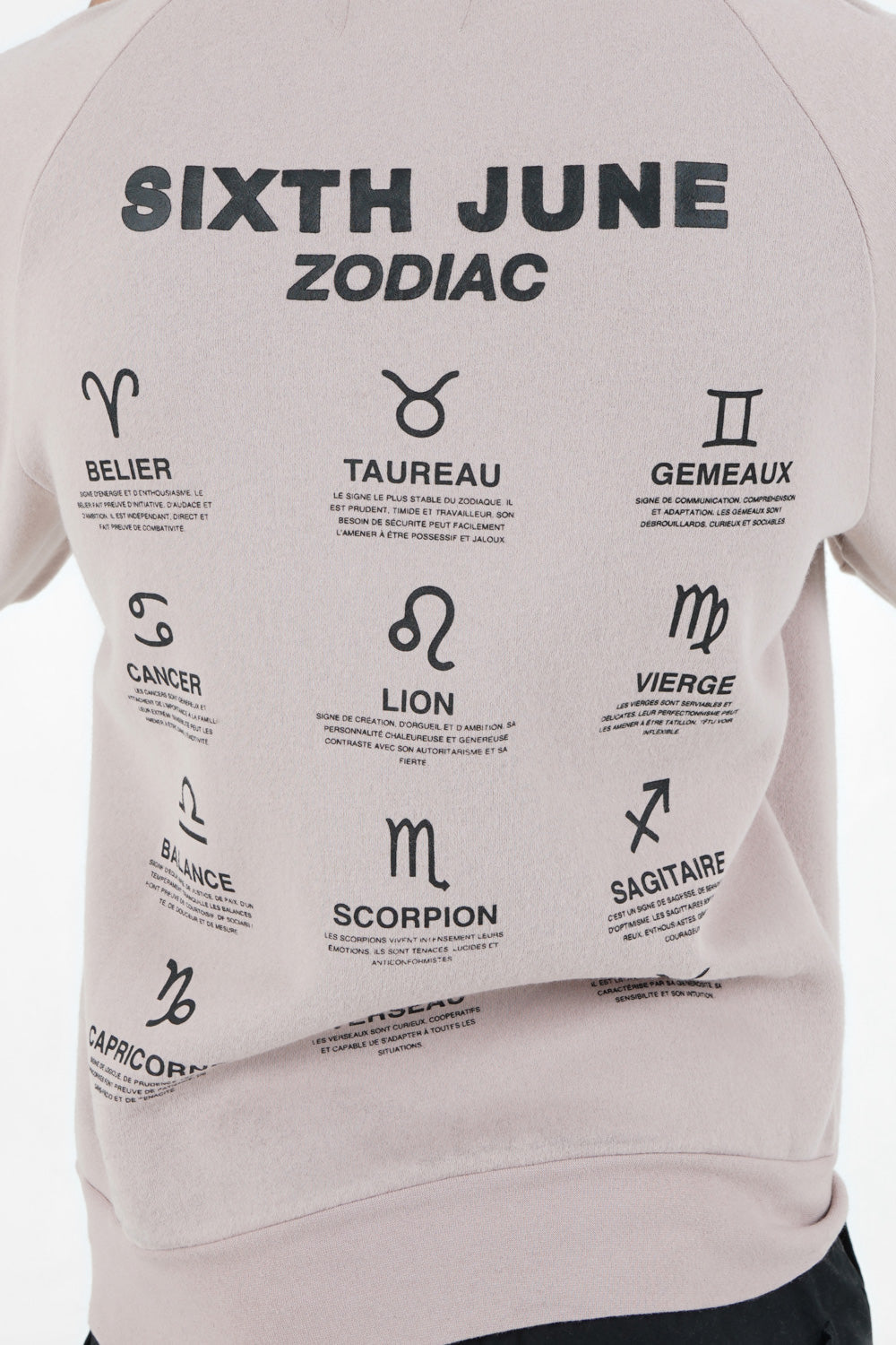 Sixth June - Sweat capuche signes zodiaque Rose clair