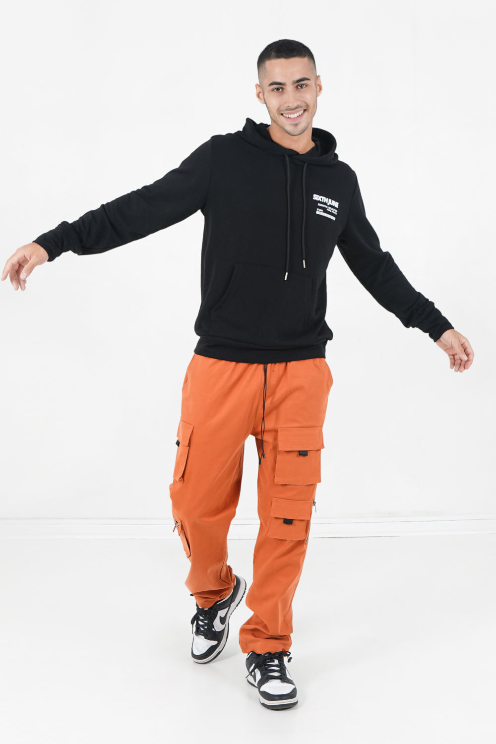 Sixth June - Sweat capuche palm fire Noir