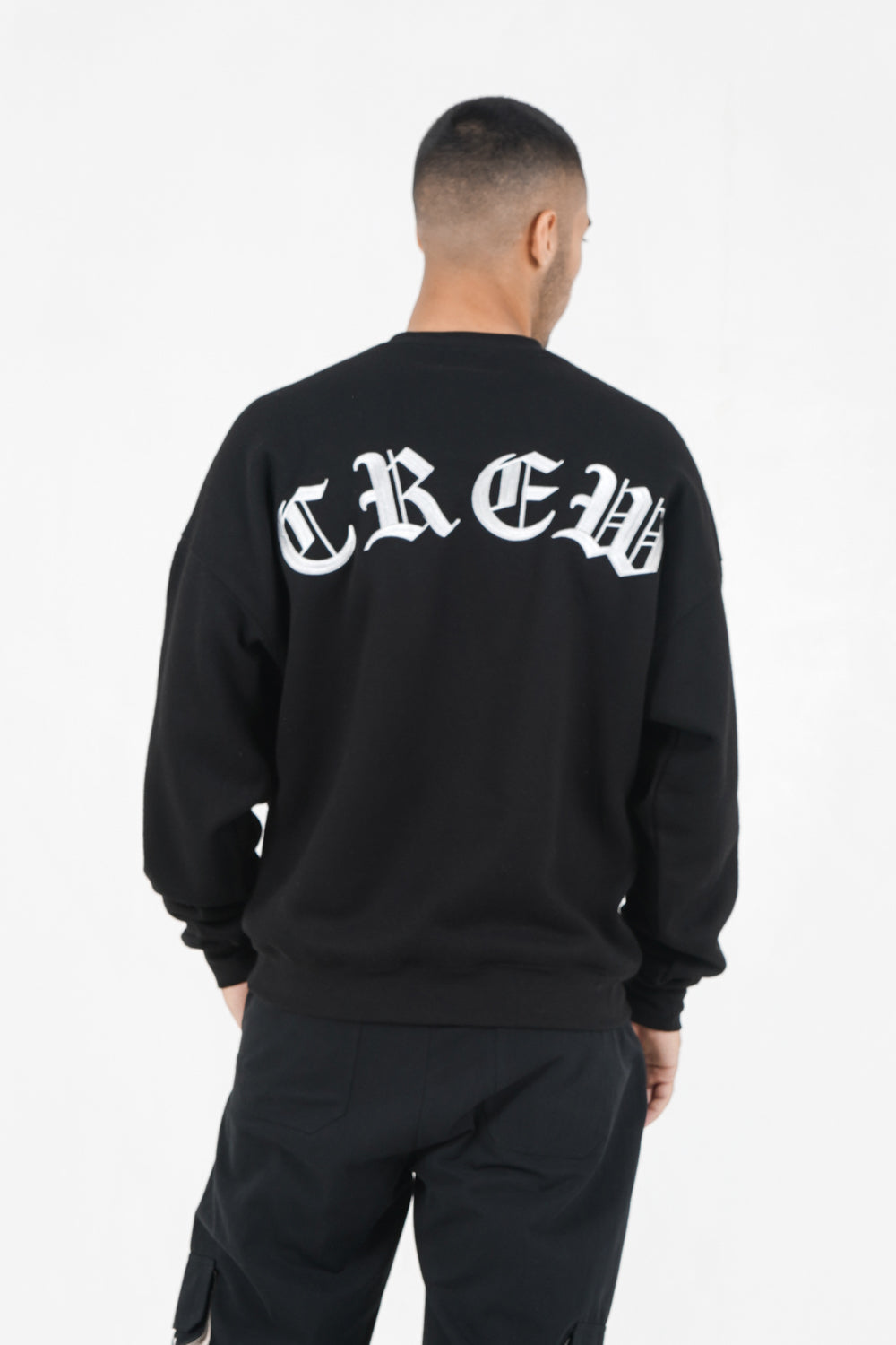 Sixth June - Sweat broderies crew oversize Noir