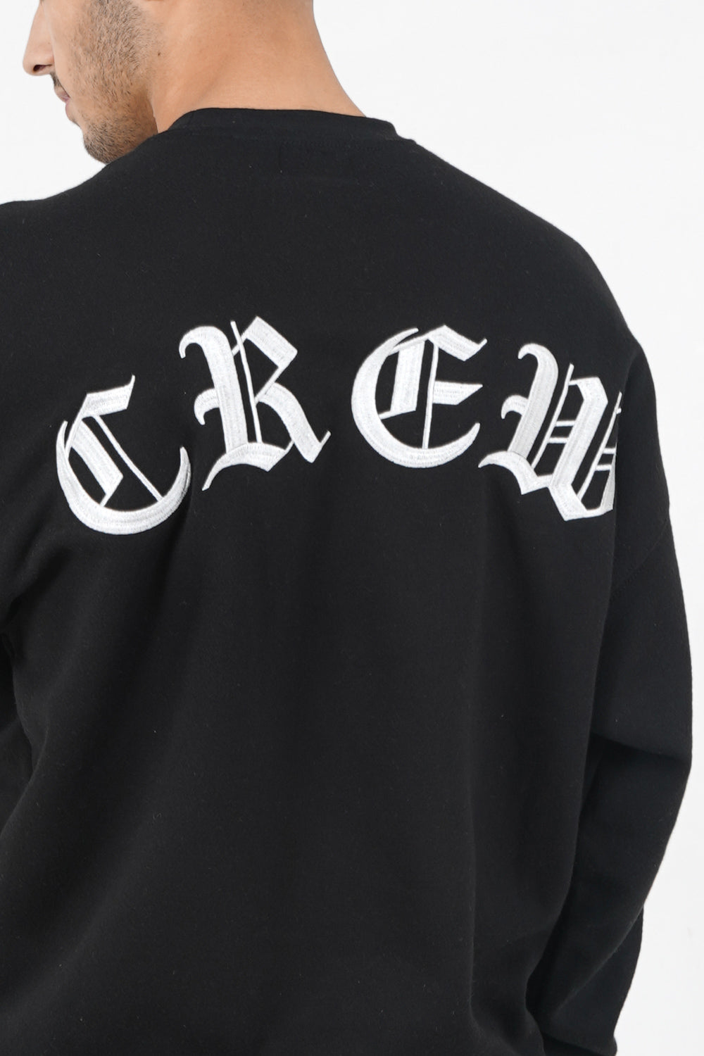 Sixth June - Sweat broderies crew oversize Noir