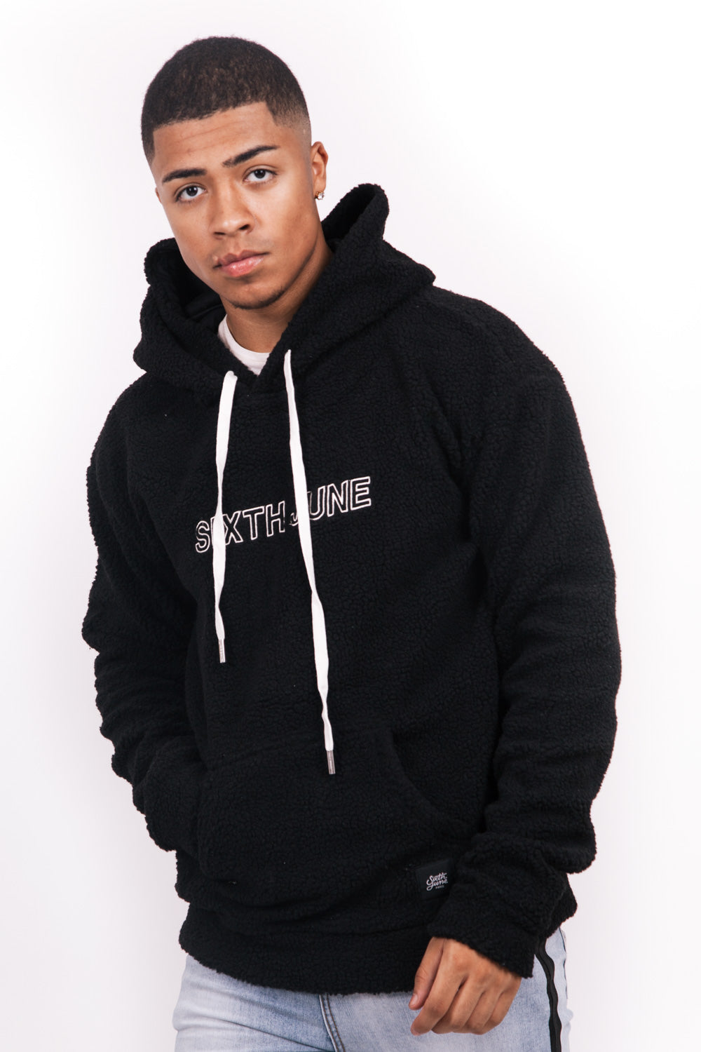 Sixth June - Sweat capuche oversize fourrure noir