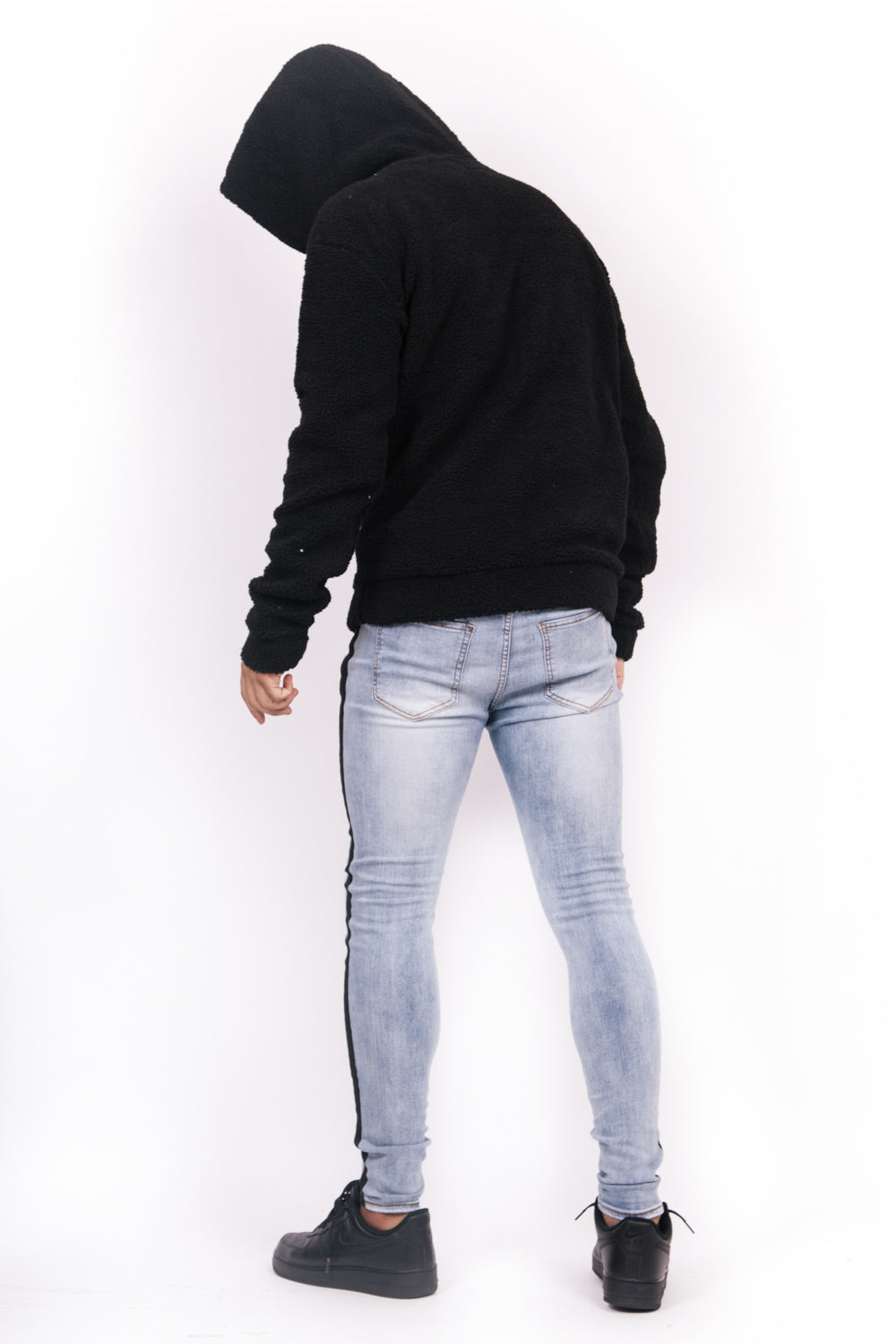 Sixth June - Sweat capuche oversize fourrure noir