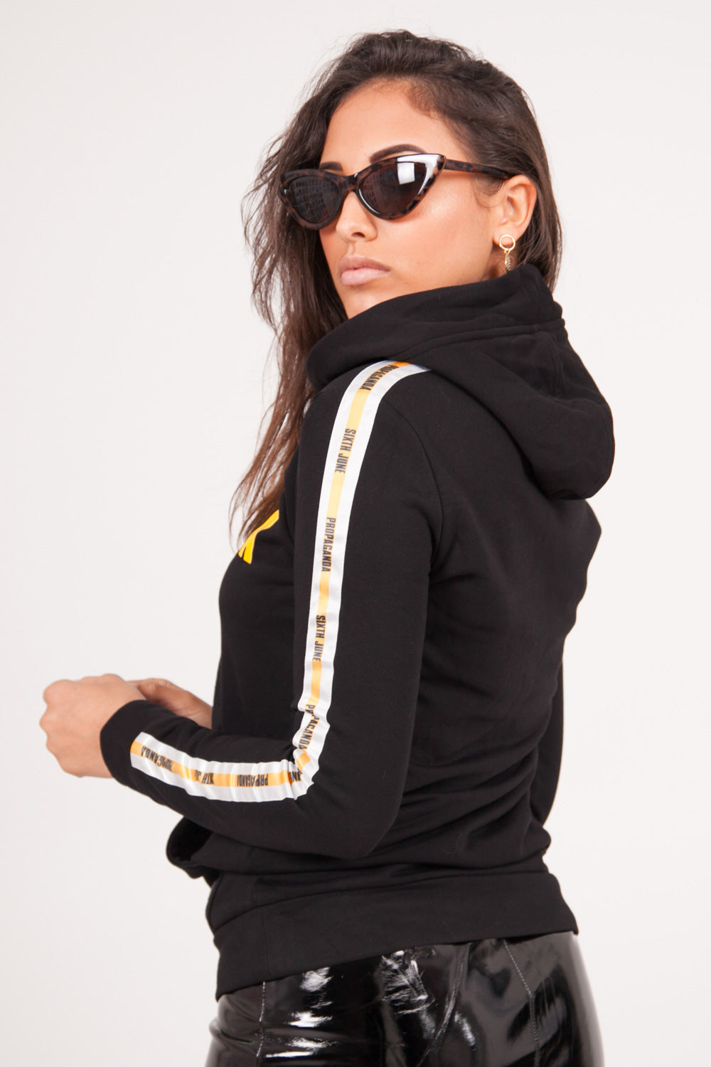 Sixth June - Sweatshirt bandes Propaganda noir