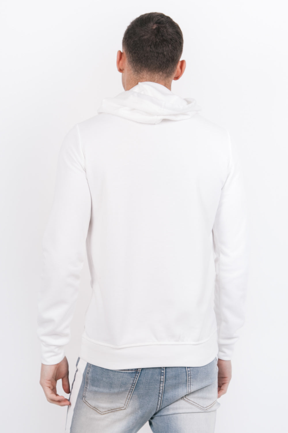 Sixth June - Sweatshirt capuche logo université blanc