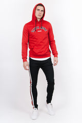 Sixth June - Sweatshirt capuche logo université rouge