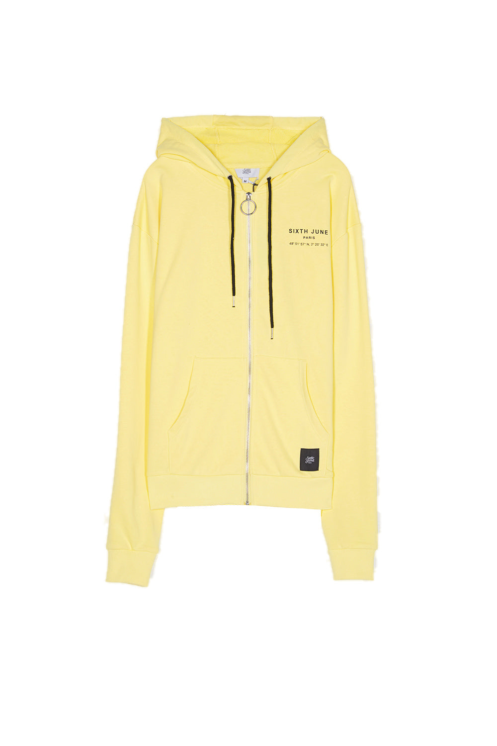 Sixth June - Sweat capuche Paris GPS zippé jaune