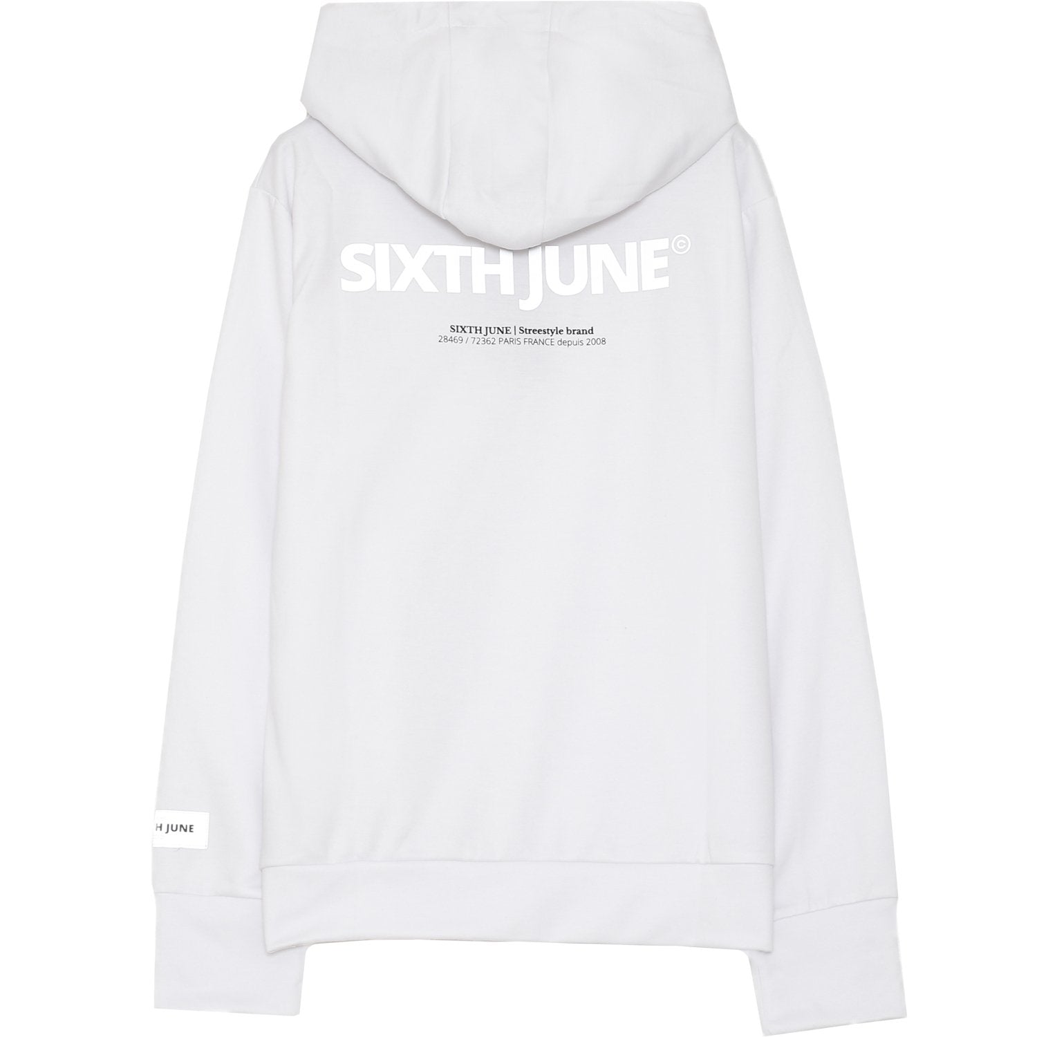 Sixth June - Sweat capuche aluminium blanc