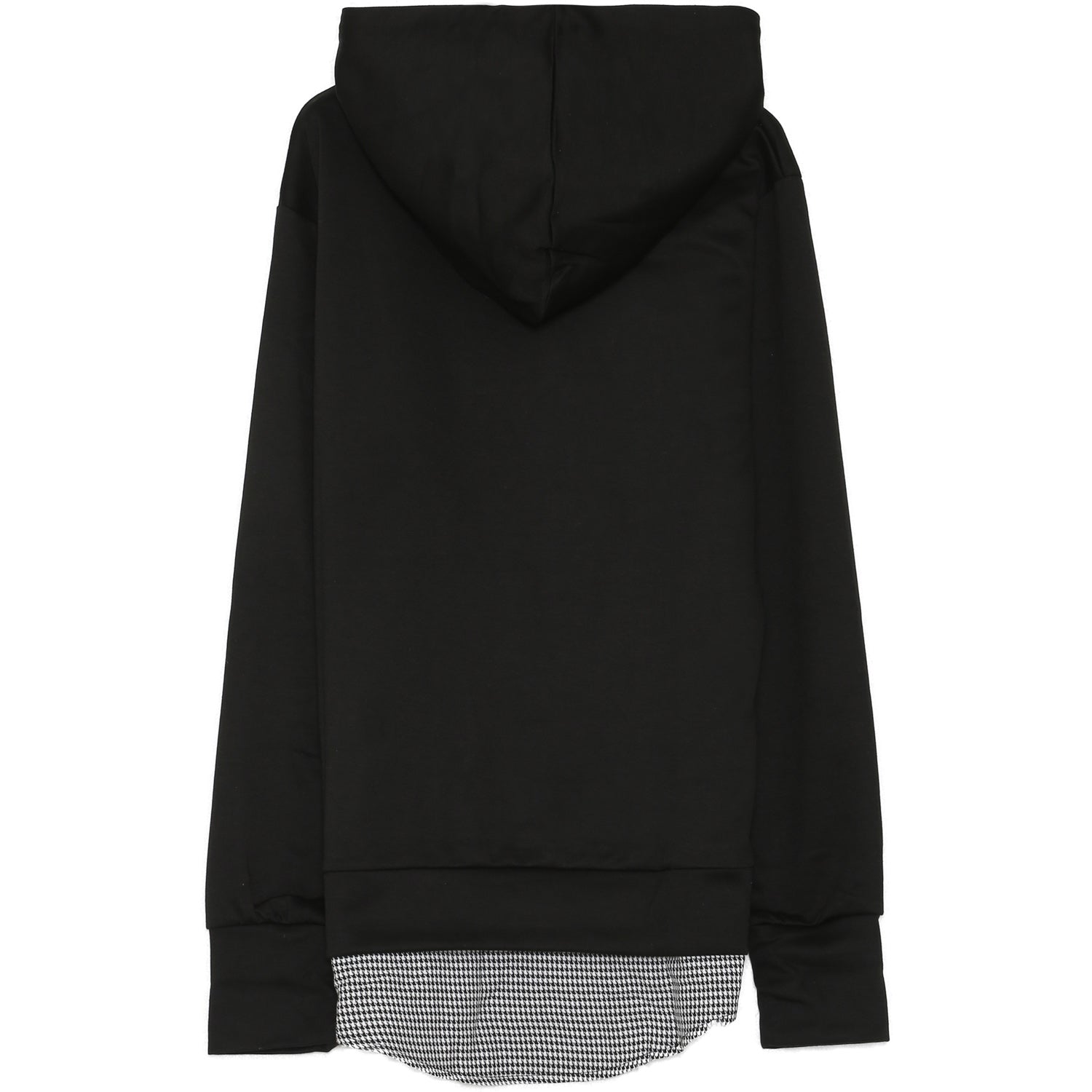 Sixth June - Sweat capuche pied-de-poule logo noir