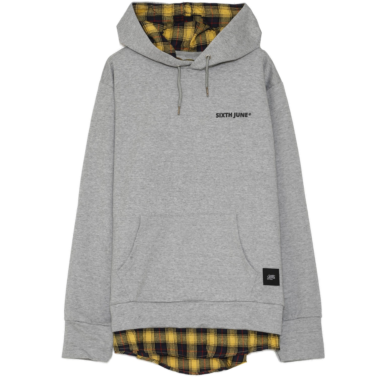 Sixth June - Sweat capuche carreaux logo noir