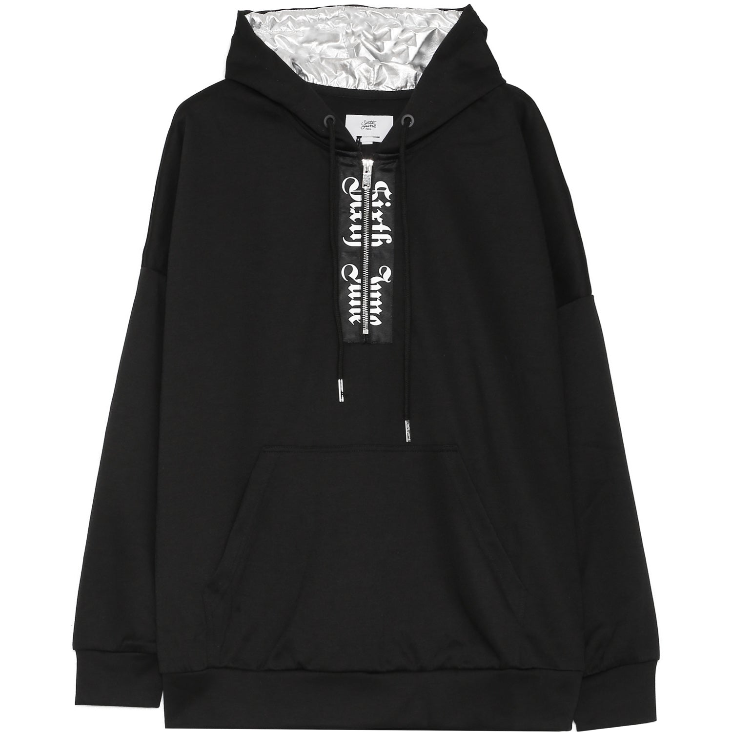 Sixth June - Sweat capuche aluminium gothique noir
