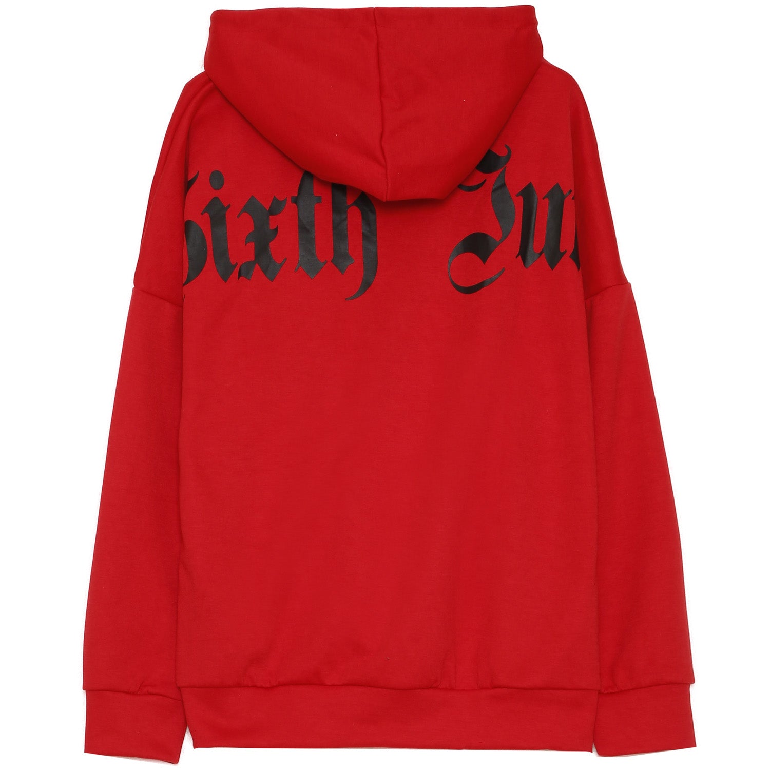Sixth June - Sweat capuche aluminium gothique rouge
