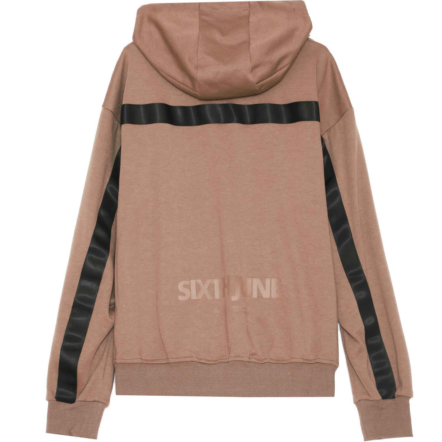 Sixth June - Sweat capuche zippée cargo beige