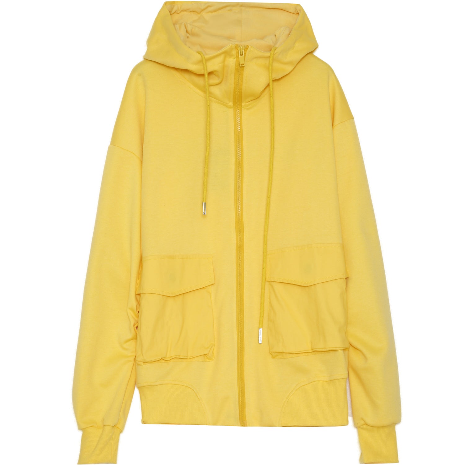 Sixth June - Sweat capuche zippée cargo jaune