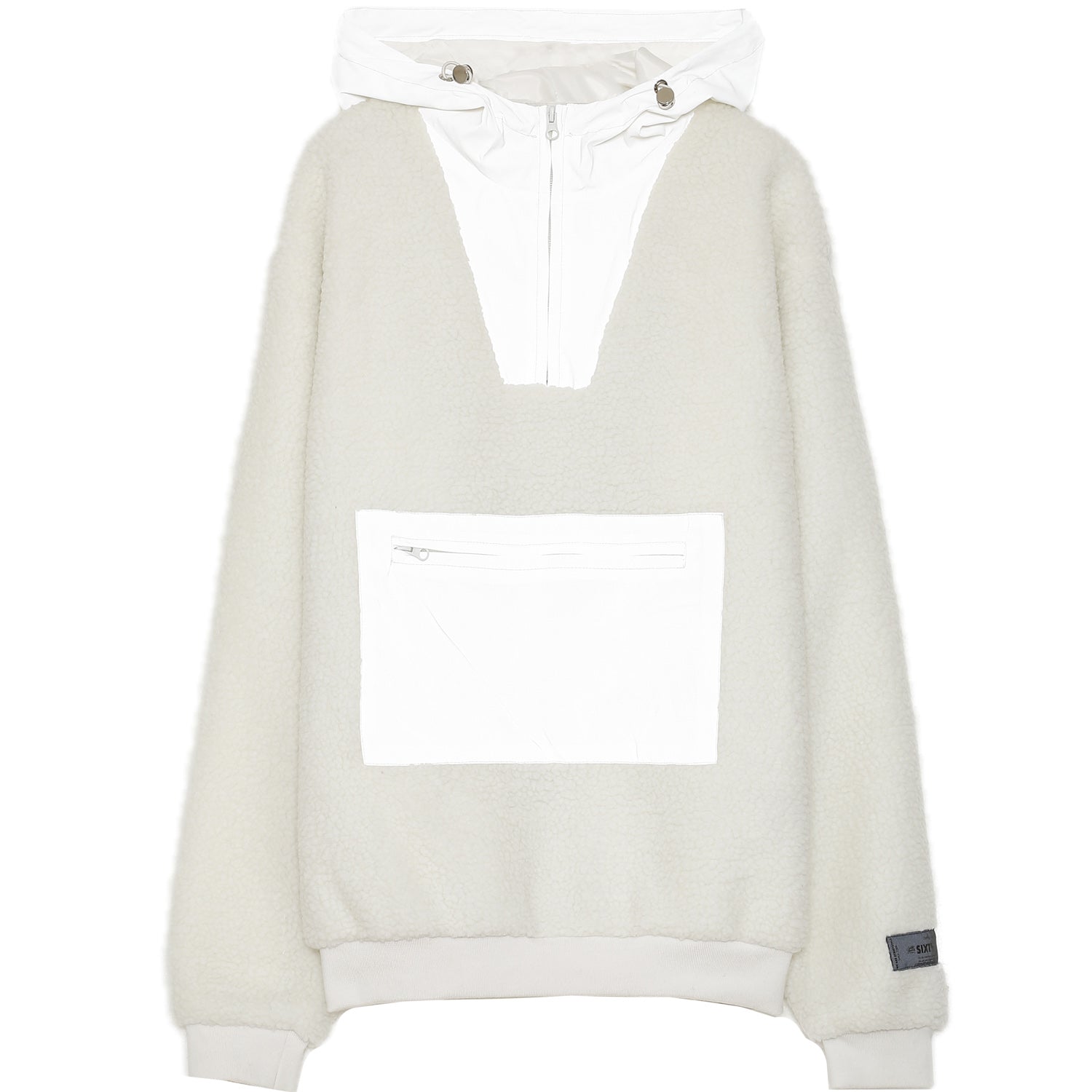 Sixth June - Sweat sherpa poche réfléchissante blanc cassé