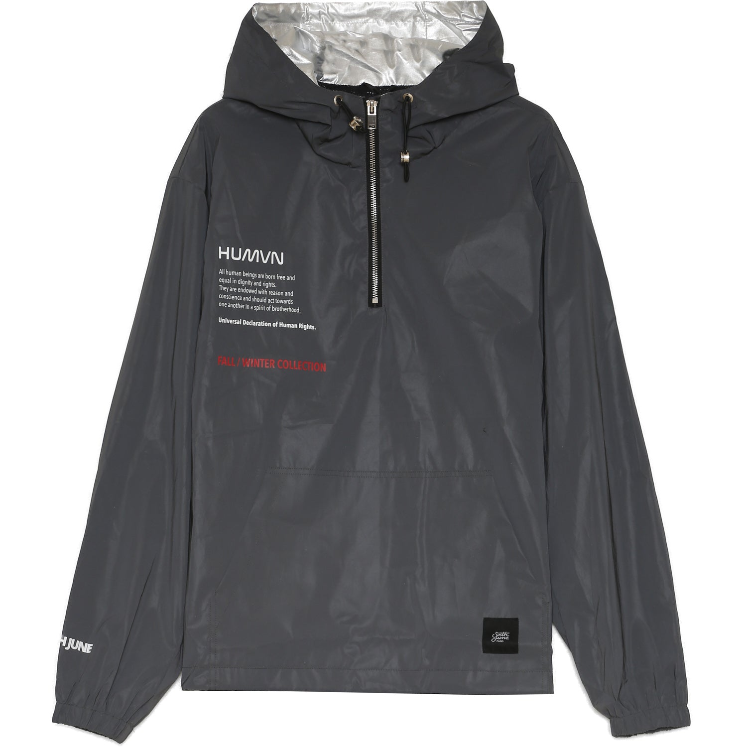 Sixth June - Coupe vent réfléchissant human logo noir
