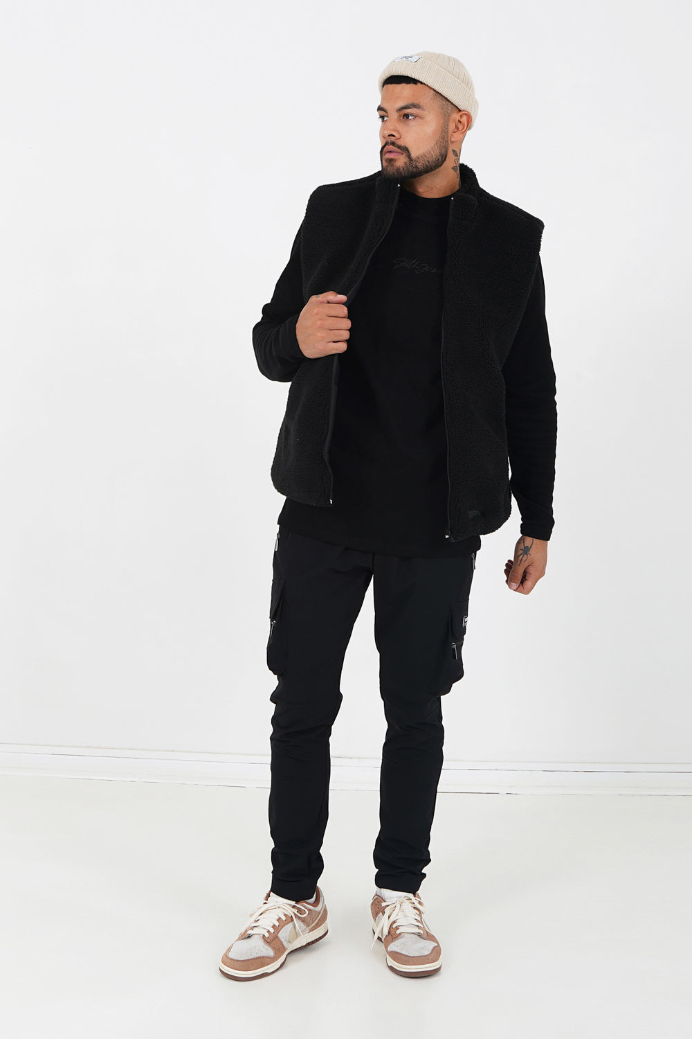 Sixth June - Veste sherpa sans manches Noir