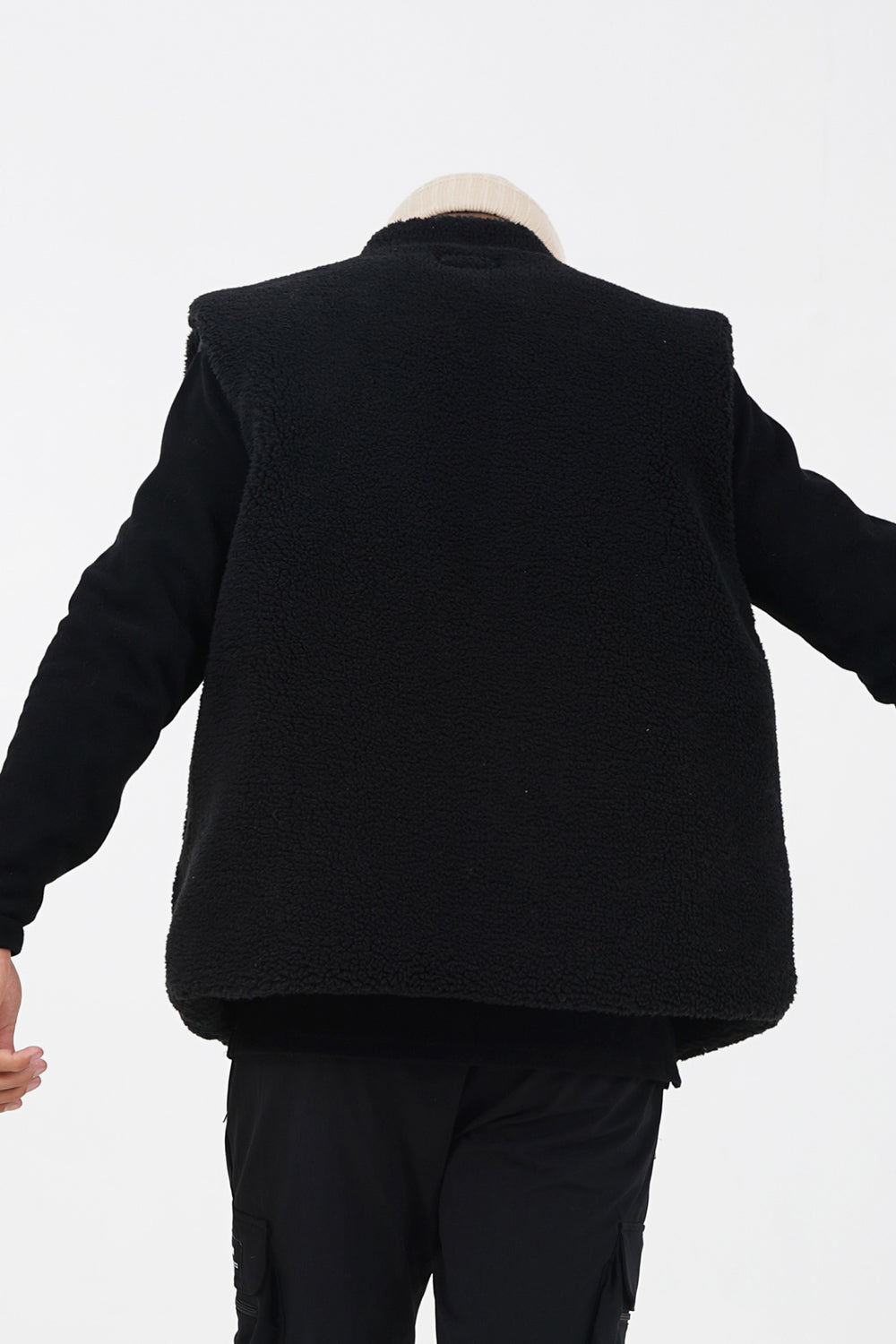 Sixth June - Veste sherpa sans manches Noir