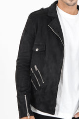 Suede jacket Black