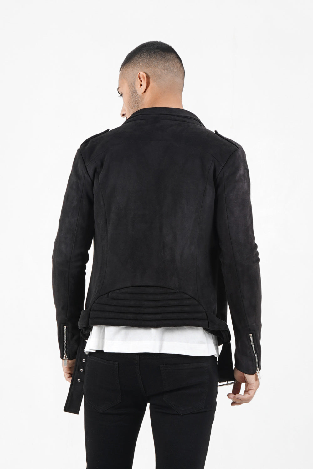 Suede jacket Black