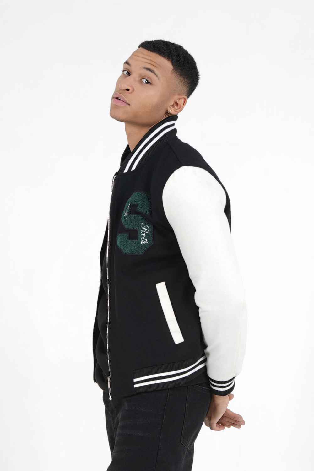 Sixth June - Veste teddy universitaire Noir