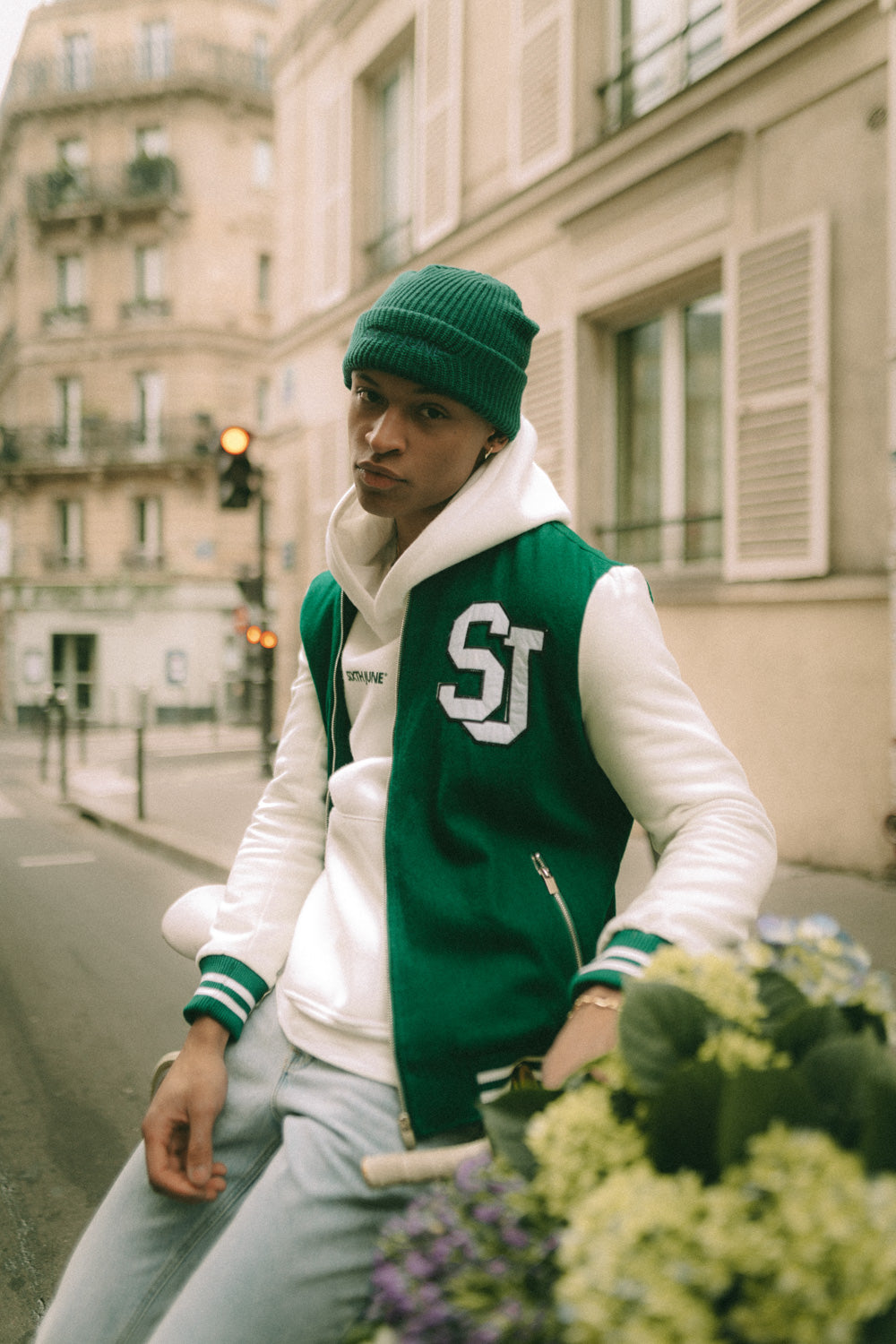 Sixth June - Veste teddy bicolore Vert foncé