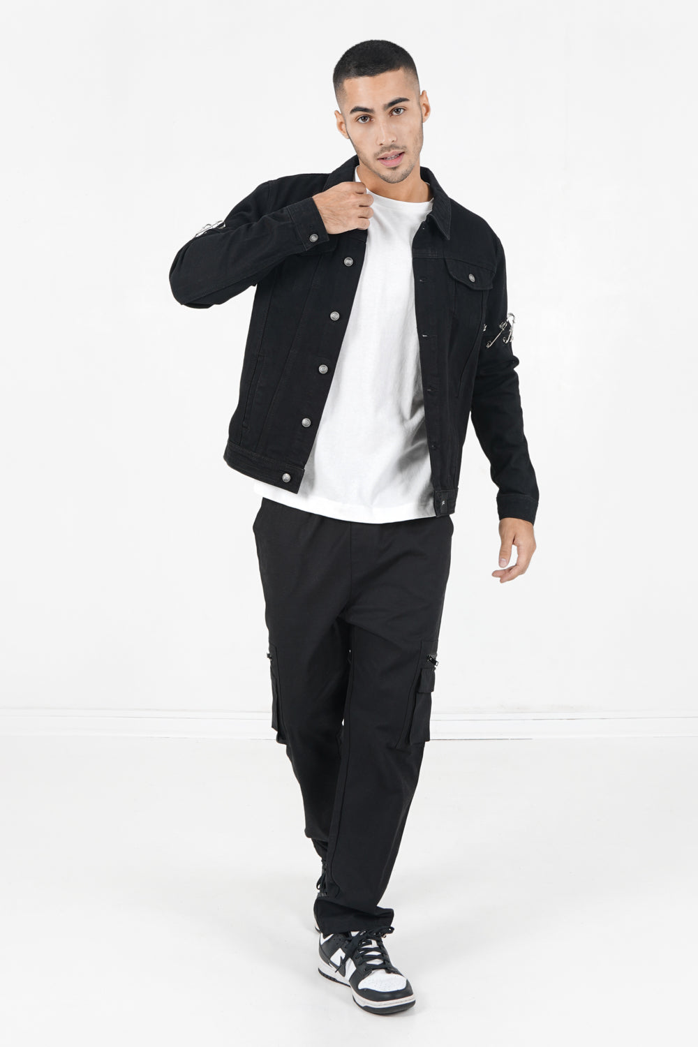 Sixth June - Veste rock épingles Noir