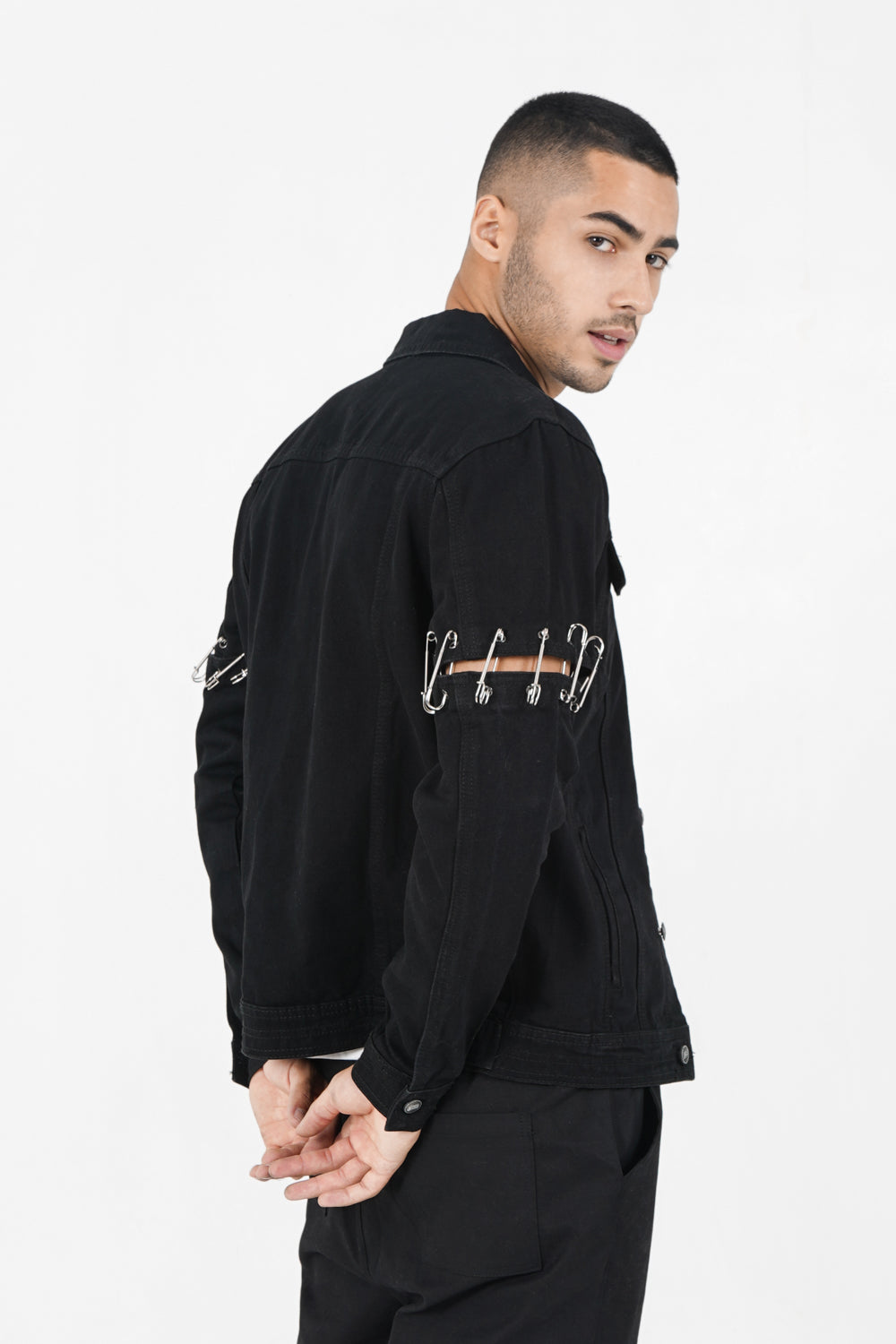 Sixth June - Veste rock épingles Noir