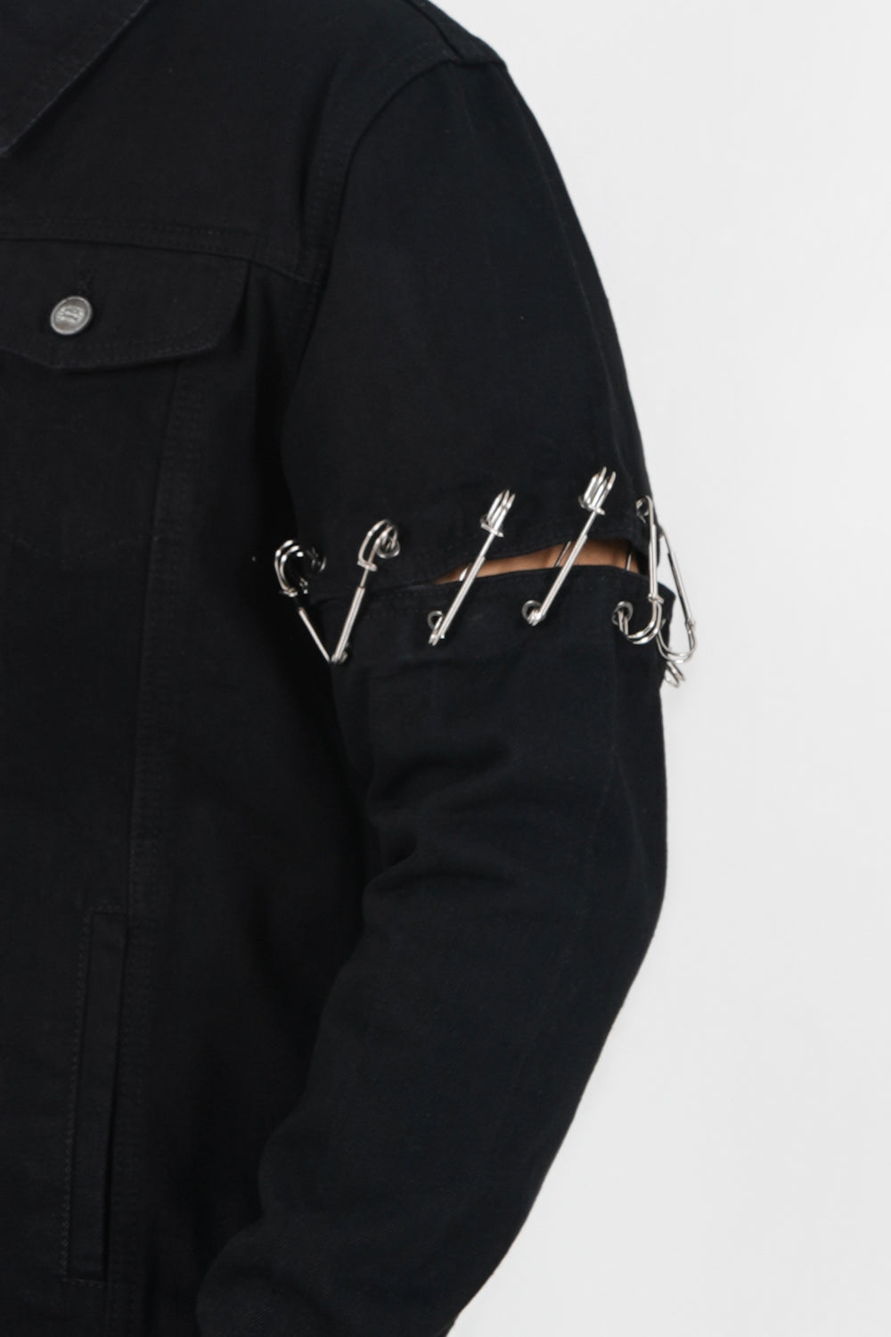 Sixth June - Veste rock épingles Noir