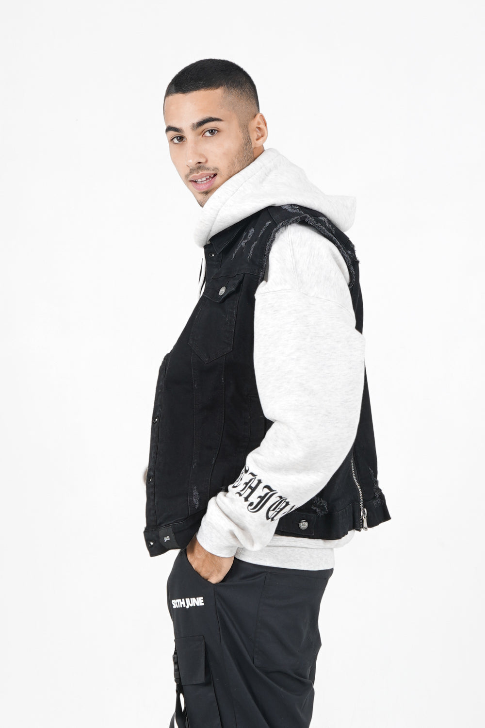 Sixth June - Veste destroy sans manches Noir