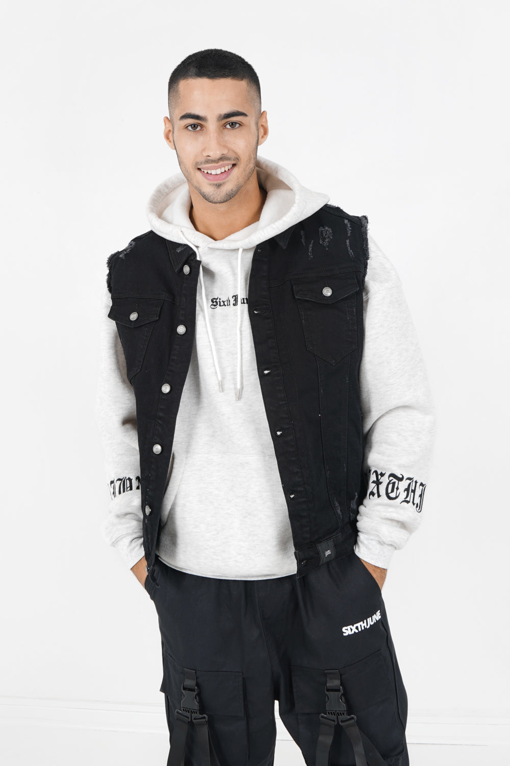 Sixth June - Veste destroy sans manches Noir